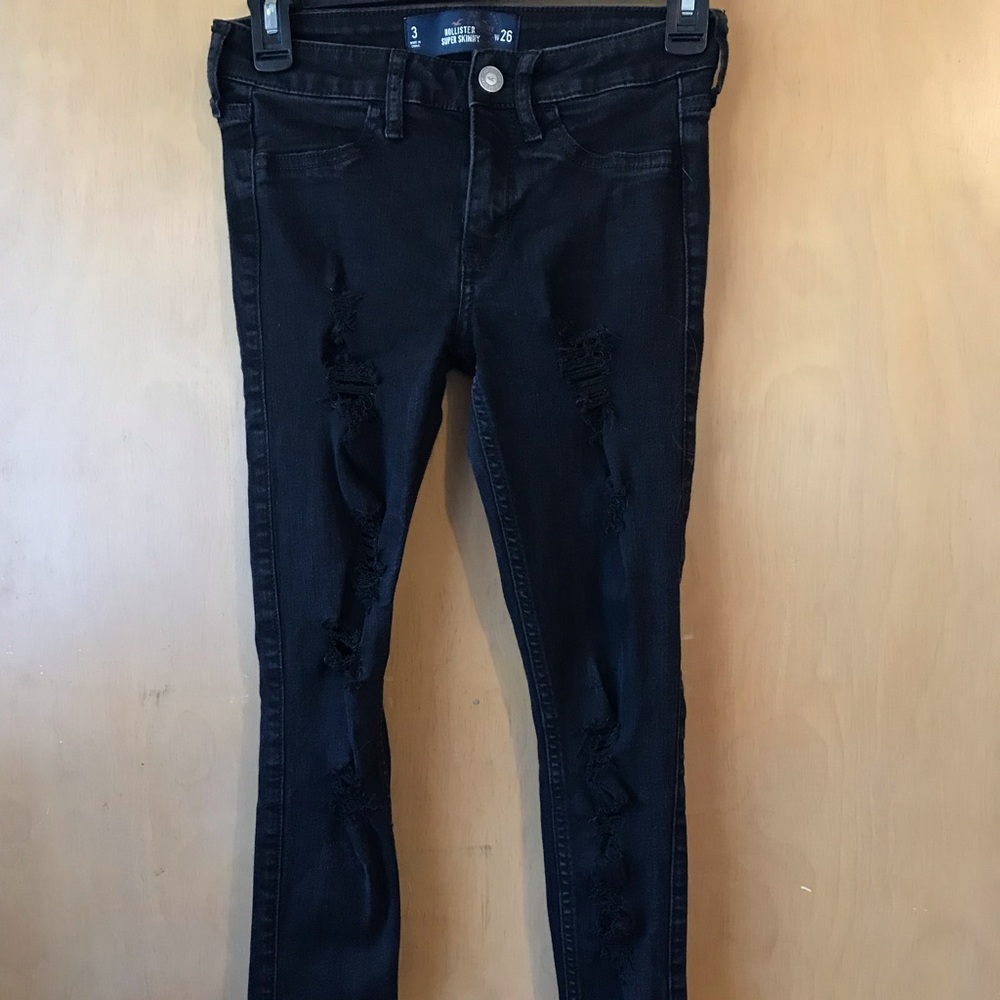 Black ripped jeans